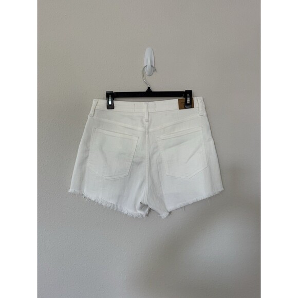 Abercrombie & Fitch The Mom Short High Rise White Denim Curve Love Size 30 / 10 - Picture 2 of 5